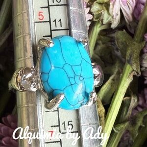 Silver turquoise ring